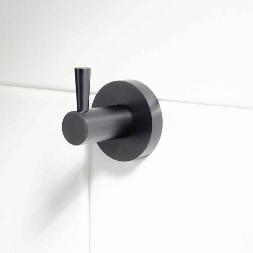 Lifestyle image of the Bristan Round Black Robe Hook